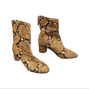 Zara faux snake skin booties